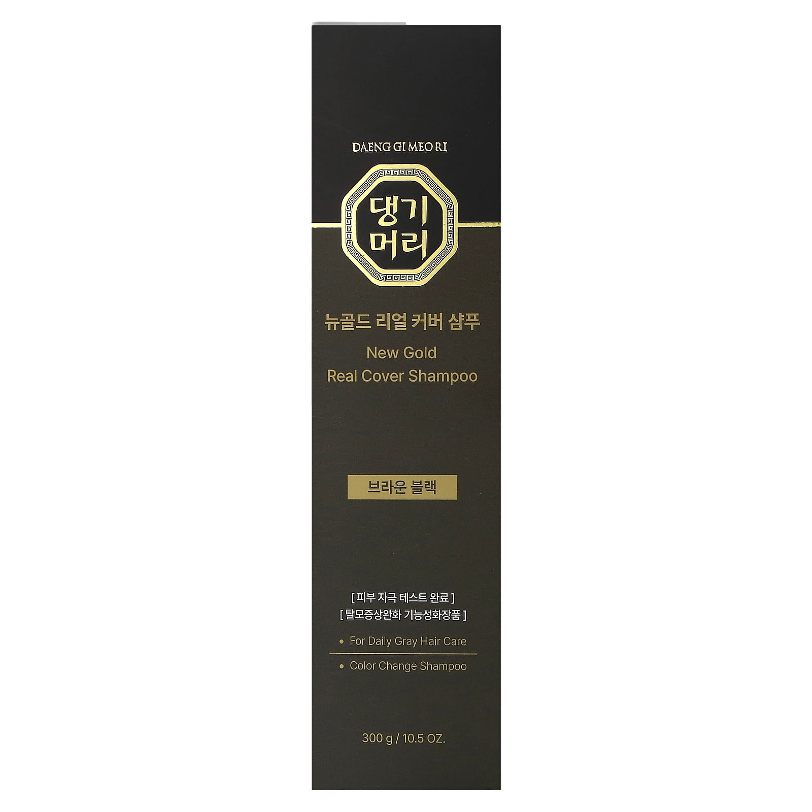 Daeng Gi Meo Ri- New Gold Real Cover Shampoo, Brown Black, for Gray Hair, 300g