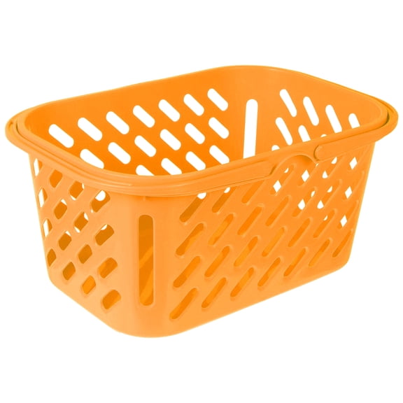 HEANUJJ Portable Shopping Basket Set Plastic Orange 1Pack