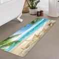 thumbnail image 4 of Beach Bathroom Rug Mat, Beach Starfish Bathroom Rugs Set, Tropical Paradise Beach Blue Sky Palm Tree Non-Slip Bath Carpet Summer Tropical Beach Seaside Island Blue Sea Tub and Shower Mat(19"X31"), 4 of 5