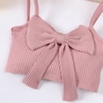 thumbnail image 5 of Faraee Toddler Baby Summer Clothes for Girls Bow Tie Sleeveless Ribbed Crop Tops and Floral Print Bell Bottom Flare Pants Outfit 6 12 18 24 Months 2T 3T 4T 5T Pink, 5 of 7