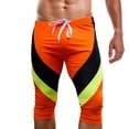 thumbnail image 1 of Ketyyh-chn99 Swim Trunks Men Mens Bikini Swimwear Low Rise Swim Briefs Solid Bathing Suit Swimsuit with Drawstring Orange,L, 1 of 5