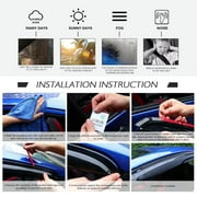IKON MOTORSPORTS, Window Visor Compatible With 2008-2017 Mitsubishi Lancer Evolution Vent Sun Shade Rain Guards Side Window Deflectors