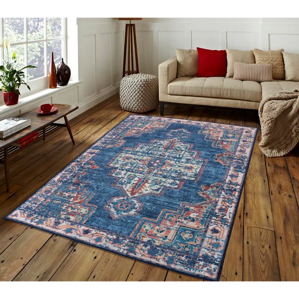 RugSmith Jodhpur Topaz Distressed Vintage Inspired Area Rug, 5' x 7