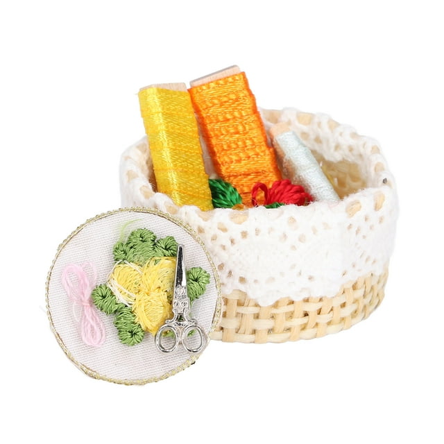 Suministros de Bordado de Casa de MuEcas Material Seguro Colores Brillantes para Juegos Infantiles de SimulacióN ANGGREK No aplicable