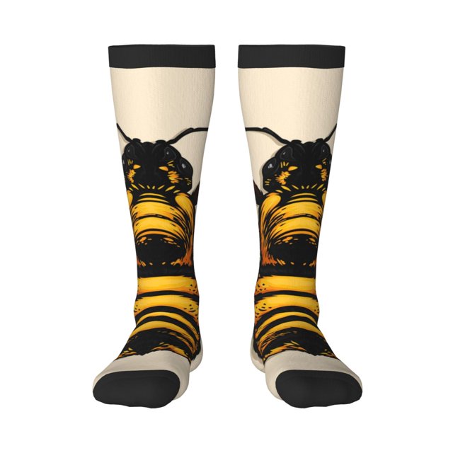 Balery Honey Bee Calcetines novedosos Calcetines deportivos Calcetines hasta la rodilla Calcetines de algodón Calcetines originales y geniales