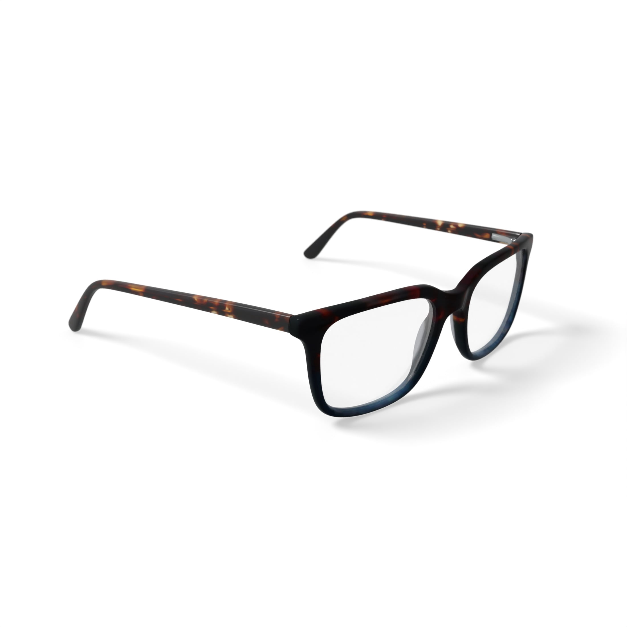 M America Men's VanBuren Square Prescription Eyeglasses with Case, Green/Brown Tortoise