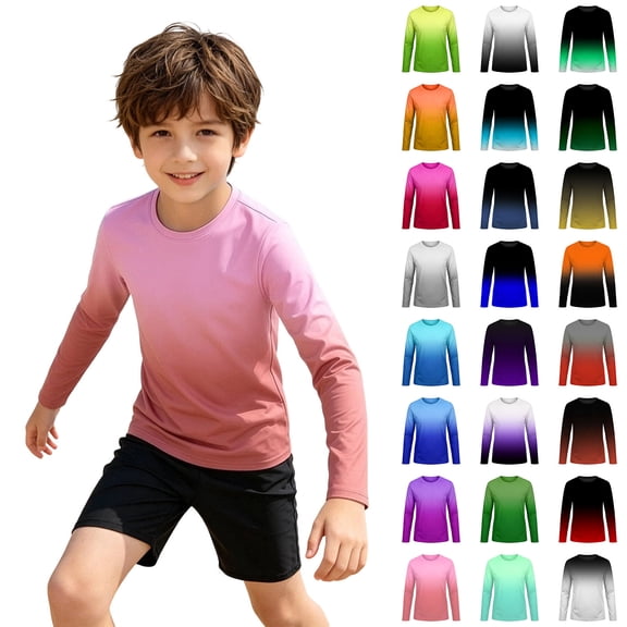 Boys Rash Gaurd Long Sleeve Sun Shirt Boy Swim Shirt Quick Dry Shirt Boys Beach Clothes 7-8 Years