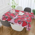 thumbnail image 2 of Yayeee Tablecloths 60" x 120" Rectangle Wrinkle Resistant Party Table Cover, Sweet Strawberry, 2 of 8