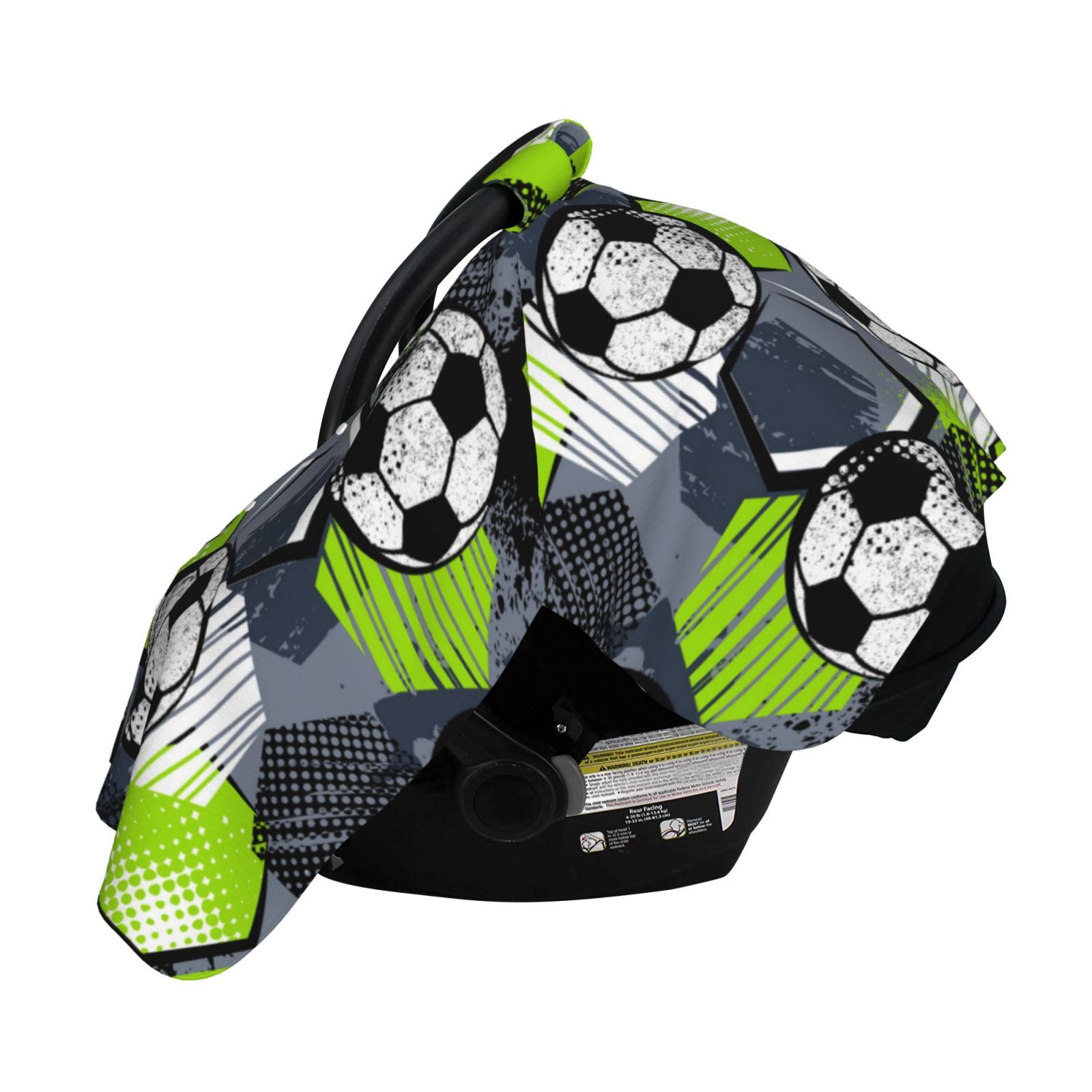 Naloa Football Baby Car Seat Cover, Breathable Baby Carrier Cover, Multiuse Baby Carrier Cover & Nursing Breastfeeding Cover