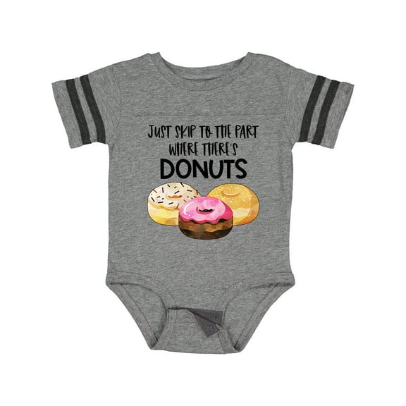 Inktastic Just Skip to the Part Where There's Donuts Boys or Girls Baby Bodysuit
