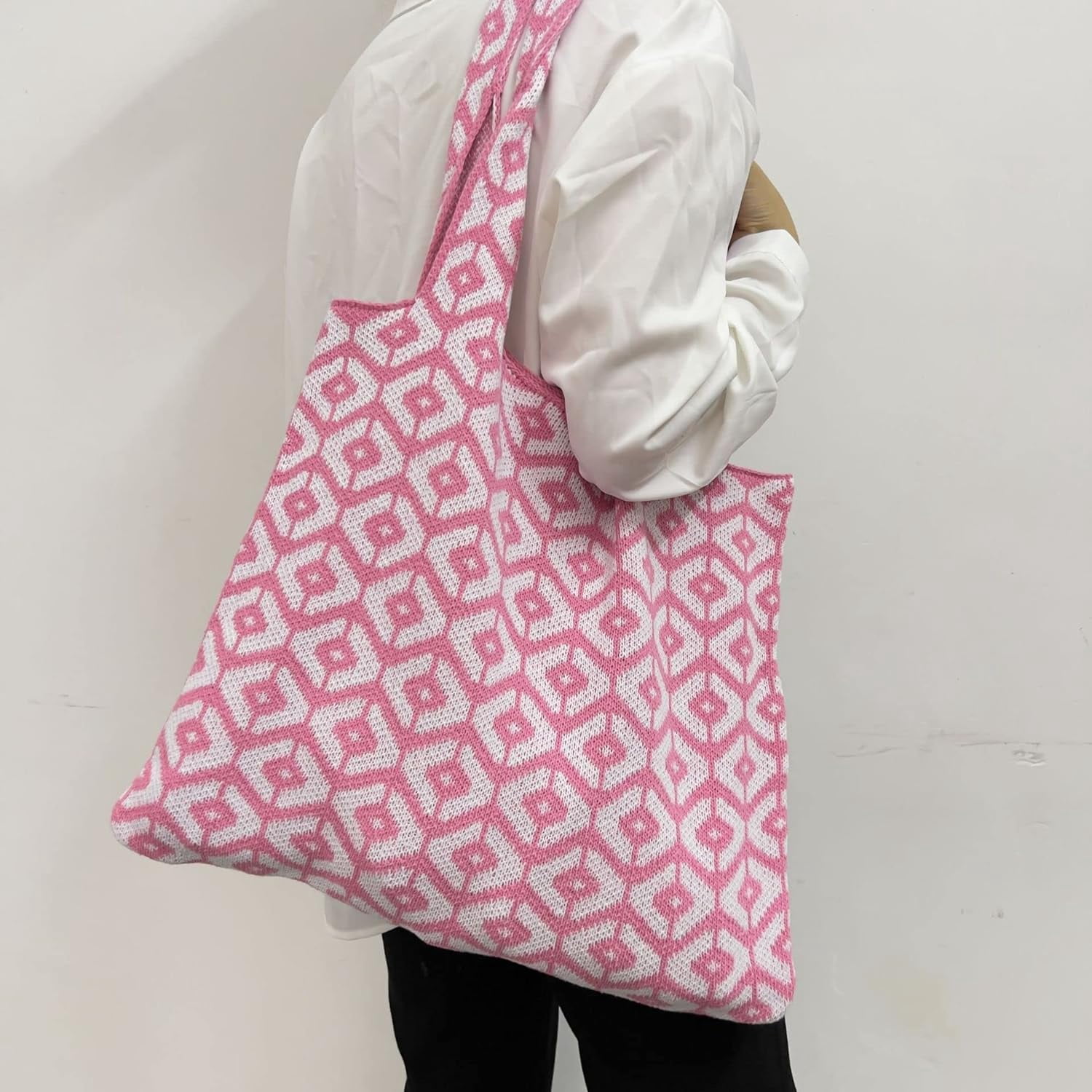 Kukuzhu Y2k Aesthetic Tote Bag Aesthetic Y2k Bag Crochet Tote Bag Aesthetic Tote Bags Aesthetic Y2k Purse