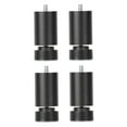 thumbnail image 4 of 4 Pieces M10 Thread Bed Frame Legs Alloy Sofa Legs for Cabinets Sofas Beds Black 15cm, 4 of 6