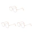 thumbnail image 2 of Jumpingount Marco de lente antiazul Gafas para miopía Gafas cuadradas Gafas graduadas para dama Suministros de oficina Marco de oro rosa grado Type1 NO1, 2 of 6