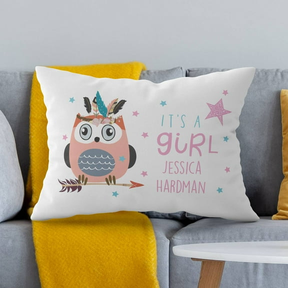 Personalized Baby Shower Pillow Case with Name