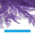thumbnail image 4 of Uxcell Artificial Palm Leaves Plants Fake Fronds Faux Greenery for Home Party Wedding Decor, Purple 6 Stems, 4 of 5