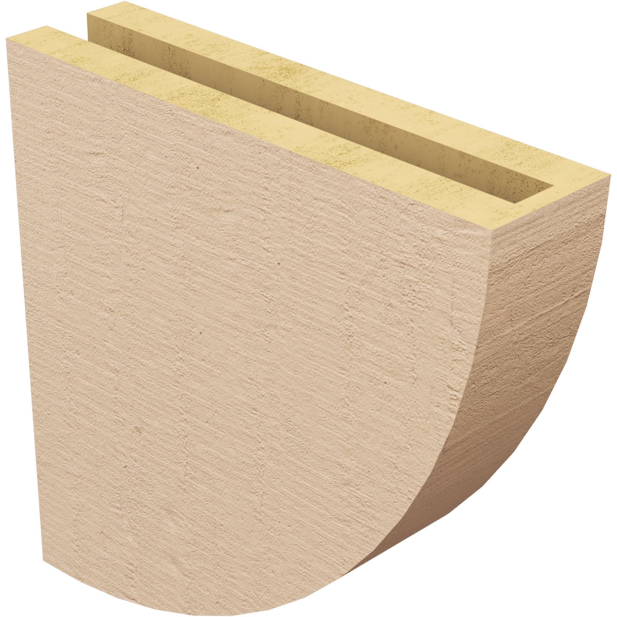 3"W x 12"D x 12"H Thin Durham Rough Cedar Woodgrain TimberThane Corbel, Primed Tan