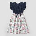 thumbnail image 4 of goowrom Robe/combinaison Florale Assortie Maman-Moi à Manches à Volants, 4 of 5