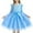 Sky Blue, variant on Gytharion Kids Tutu Dresses for Little Girls 1-8 Years, Cute Ruffle Long Sleeve Bow Waist-Tie Princess Dress Summer Solid Casual A-Line Tulle Party Dress