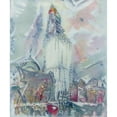 thumbnail image 2 of John Marin 20x23 Black Ornate Framed Double Matted Museum Art Print Titled: America's Tallest Tower, Plus Some Temperament (1914), 2 of 5