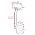 thumbnail image 7 of Renovators Supply High Tank Pull Chain Toilet w/Light Oak Wooden Flat High Tank 59" to 74" Adjustable Height Chrome Z Pipe and Elongated Toilet Bowl, 7 of 7