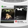 thumbnail image 4 of HUISEFOR Black and Purple Bat Car Trunk Mat 29" x 39" Halloween Design Cargo Mat Rear Trunk Liner Scratchproof Cars Accessories Full Protection Suitable for Most Cars SUV, 4 of 7