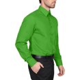 thumbnail image 2 of Men's Berlioni Long Sleeve Regular Fit Button Up Solid Dress Shirt, 2 of 5