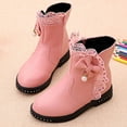 thumbnail image 6 of Cethrio Toddler Girls Booties, Warm Waterproof Low Heel PU Fall Winter Shoes Pink Size 10 Little Kids, 6 of 6