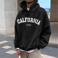 thumbnail image 4 of Zuwimk Mens Hoodies Graphic,Mens Hooded Sweatshirt Long Sleeve Solid Knitted Hoodie Pullover Sweater Black,L, 4 of 5