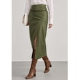 thumbnail image 3 of PRETTYGARDEN Faux Leather Long Skirts for Women High Waisted Front Slit,Elegant Bodycon Midi,Work Office Business Casual Clothes,Fall Outfits,Party Cocktail Pencil Skirt, 3 of 8