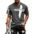 thumbnail image 2 of Christian Shirts for Men Summer Short Sleeve Crewneck Christian Cross Graphic Tee Shirt Casual Cool T-Shirts, 2 of 5
