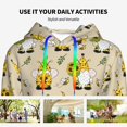 thumbnail image 4 of Wukai Gnomes Bees And Sunflowers Print Womens Hoodies Fleece Sweatshirts Long Sleeve Sweaters Pullover Fall Outfits Winter Clothes-Small, 4 of 7