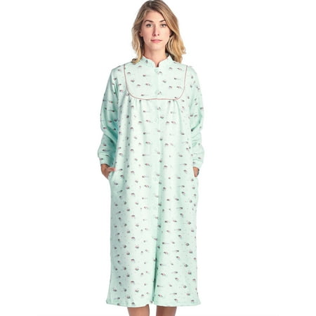 Casual Nights Women's Long Quilted Robe House