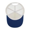 thumbnail image 3 of Corona Trucker Hat, Logo Patch Adjustable Snapback Baseball Cap with Curved Brim, White/Navy, One Size, 3 of 5