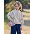 thumbnail image 5 of Arshiner Girls Half Zip Sweatshirt Fleece Quarter Zip Pullover Sweatshirts Fall Clothes for Teen Girls Thumb Hole, 5 of 6