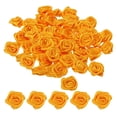 thumbnail image 1 of Unique Bargains Mini Satin Ribbon Roses Tiny Fabric Flowers Embellishments Rosettes Applique Yellow 50 Pcs, 1 of 5