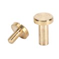 thumbnail image 1 of 50Pcs Screw Rivets 50Pcs Slot Flat Head Screws Brass Decorative Rivets Set for DIY Leather Crafting Bookbinding, 1 of 7