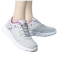 thumbnail image 6 of Mostsola Tennis Shoes Womens Lace up Leather Fashion Sneakers Comfort Non-Slip Athletic Shoes, 6 of 8