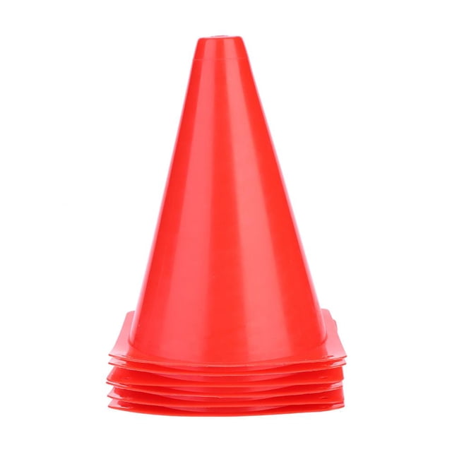 Spptty 6pcs 18cm Soccer Training Cone Football Barriers Plastic Marker Holder Accessory
