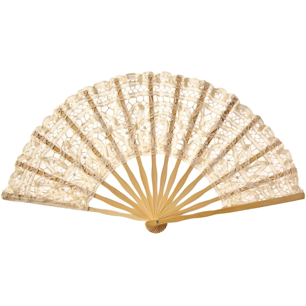 ivory lace fan