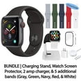 thumbnail image 1 of Restored Apple Watch Series 4 (GPS, 40 mm) Space Gray Aluminum Case with Black Sport Band Bundle 5 Bonus Bands, Charging Stand, Screen Protector, & 2 amp charger (Refurbished), 1 of 13