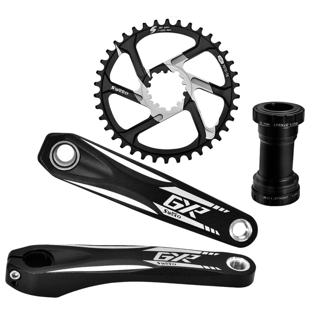 Mountain Bike Crankset Crank 32T 34T 36T 38T Arm Set Single Speed 170mm