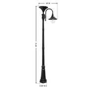 Gama Sonic Everest Solar Lamp Post with GS Solar Light Bulb - Black