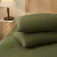 thumbnail image 4 of AOJIM Olive Green Comforter Set King Size, 1 King Size Duvet Insert with 2 Pillowcases, Lightweight Bed Set for All Seasons, Simple Boho Bedspread Blanket, 4 of 9