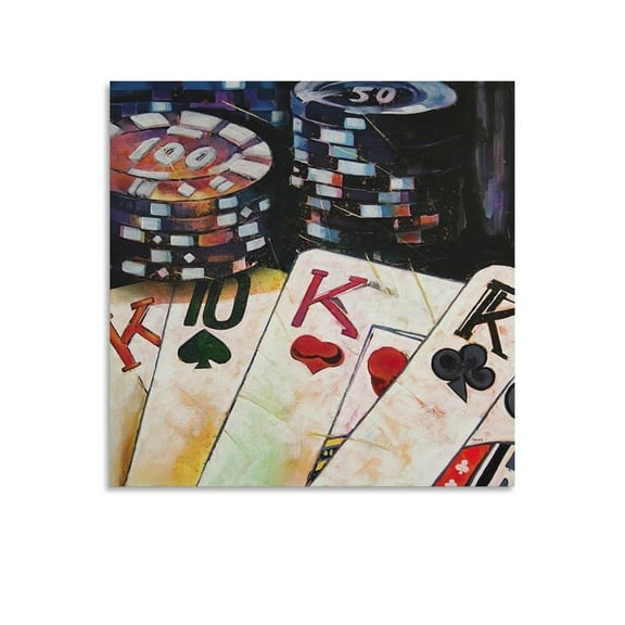 Poker Art Posters Casino Decor Bar Decor Wall Art Paintings Canvas Wall Decor Home Decor Living Room Decor Aesthetic Prints