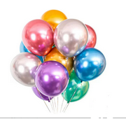 100Pcs 10 Inch Metallic Color Latex Thick Chrome Helium Air Glossy Metal Balloon Globos for Party Decor
