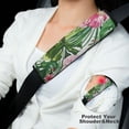 thumbnail image 2 of WYYP Flowers Leaves Comfortable Car Seat Strap Pads Seat Belt Cover Pad Ideal for Car Interior Accessories 1Pcs, 2 of 5