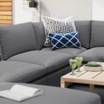 thumbnail image 4 of Modular Lounge Sectional Deep Sofa Set, Sunbrella, Grey Gray, Fabric, Modern Contemporary, Outdoor Patio Balcony Cafe Bistro Garden Furniture Hotel Hospitality, 4 of 10