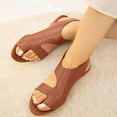 thumbnail image 2 of Penkiiy Womens Flat Adjustable Strap Sandals With Casual Slides and Split Toes Style for Lady Summer 38 Brown, 2 of 7
