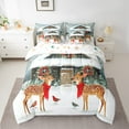 thumbnail image 2 of Castle Fairy Teenagers Animal Deer 7 Pieces Bedding Comforter Set,Lodge Cabin Full Bedding Set Lightweight,Merry Christmas Fitted Sheet Flat Sheet,Ultra Soft Home Decor, 2 of 8