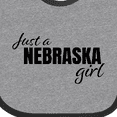 thumbnail image 4 of Inktastic Just a Nebraska Girl Born and Raised Girls Baby Bib, 4 of 4